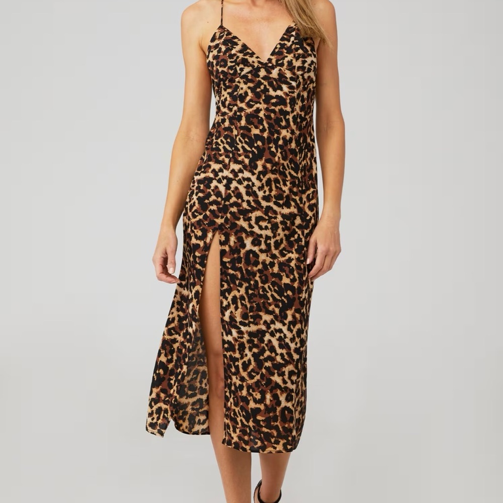 RESA Leopard Slip Dress